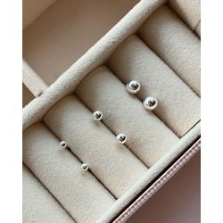 Trio de Brinco Bijuteria Prata - 1243-JP-TRIOBRI... - JOLIPOA SEMIJOIAS