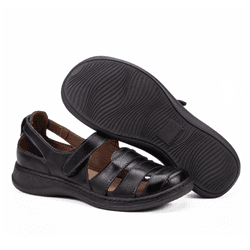Sapatilha Feminina em couro Preto 4011 Jota Flex -... - JOTA FLEX CALÇADOS