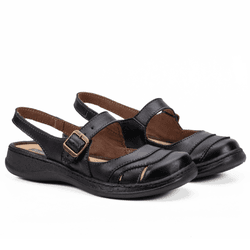 Sapatilha Feminina Couro Preto 4010 Jota Flex - 40... - JOTA FLEX CALÇADOS