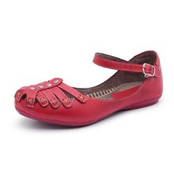 Sapatilha Feminina em Couro Vermelho 3004 Jota Fle... - JOTA FLEX CALÇADOS