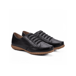 Tênis Casual em Couro Preto 901 Jota Flex - 901Pre... - JOTA FLEX CALÇADOS