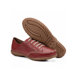 Tênis Casual em Couro Vermelho 901 Jota Flex - 901... - JOTA FLEX CALÇADOS