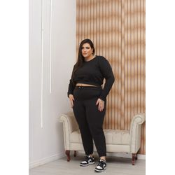 Moletom Plus Size Felpudo Preto 0400.01 - 0400.01 - JOYCEPRADO