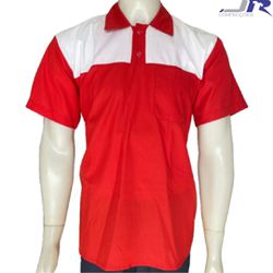 Camisa Manga Curta Recorte Frente e Costa Colorido... - JR Confeções