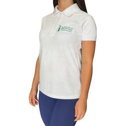 Camisa Polo Baby Feminina Branca - 166 - JR Confeções