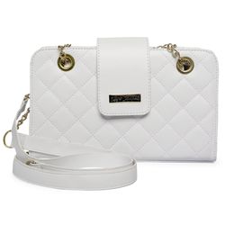 Bolsa Bag Transversal Baú Branco - Lays Campos