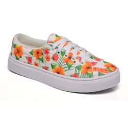Tênis Sapato Casual Flor Laranja - Lays Campos