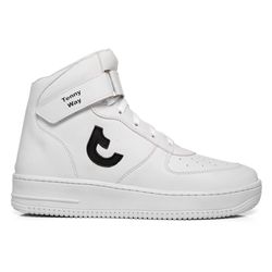 Tenis Sapato Cano Alto Unissex Branco - Lays Campos