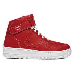 Tenis Sapato Cano Alto Unissex Vermelho - Lays Campos
