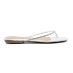 Sandália Lara Chinelinho Rasteirinha Com Strass Br... - Lays Campos