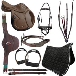 KIT 4 SELA DE SALTO ANDRADE PREMIUM MARROM COM ARR... - Jumping Horse