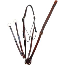 PEITORAL HÍPICO COM GAMARRA MARROM - 6353 - Jumping Horse