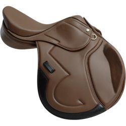 SELA DE SALTO PREMIUM ANDRADE MARROM - 5614 - Jumping Horse