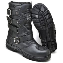 Bota Coturno Cano Médio Motociclista Motoqueiro Ma... - JVClay