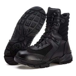 bota masculina coturno couro legitmo preto militar... - JVClay