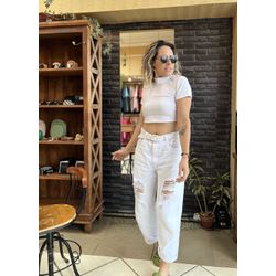 Blusa cropped Curitiba - Branco - Kamila Karolina 