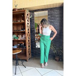 Calça Alfaiataria Altaneira - Cor Verde - Kamila Karolina 