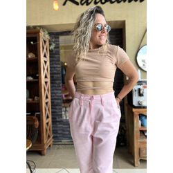 Blusa cropped canelado com amarração Chapecó - Nud... - Kamila Karolina 