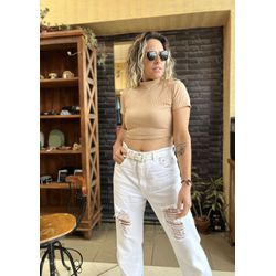 Blusa cropped Curitiba - Nude - Kamila Karolina 