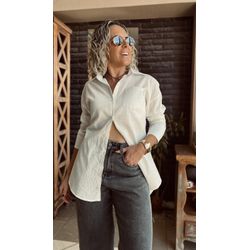 Camisa em linho Poranga - Branca - Ana Radi Store