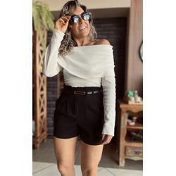 Short alfaiataria Balbinos - Preto - Kamila Karolina 