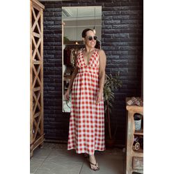 Vestido longo Paraty - Vermelho - Ana Radi Store