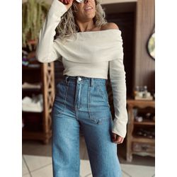 Calça Jeans Wide Leg - Estiva - Kamila Karolina 