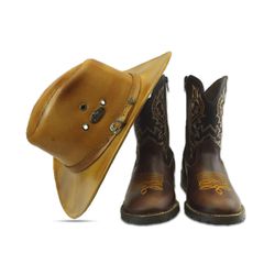 Combo Chapéu em Couro + Bota Texana Miura Unissex ... - Kapell Calçados