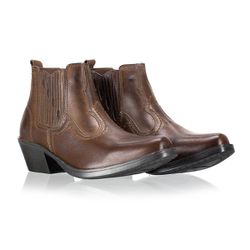 Bota Country Masculina Em Couro Nobre Legítimo Caf... - KAPELLCALCADOS