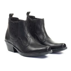 Bota Country Masculina Em Couro Nobre Legítimo Pre... - KAPELLCALCADOS