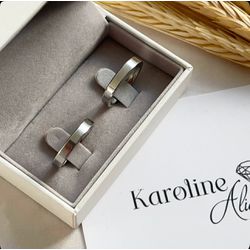 Alianças tradicional com 3 mm em aço inoxidavel -... - Karoline Alianças 