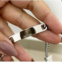 Pulseira Olhar em aço inoxidavel - 1254777 - Karoline Alianças 