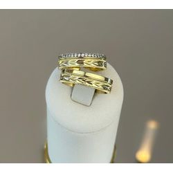 Par de alianças em moeda antiga com 6 mm - 012555... - Karoline Alianças 