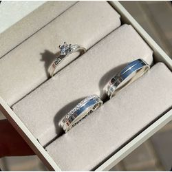  Alianças manuela com 4 mm com solitario libelula ... - Karoline Alianças 