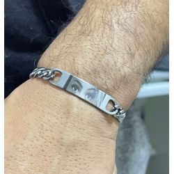 Pulseira Olhar em aço inoxidavel - 1254777 - Karoline Alianças 