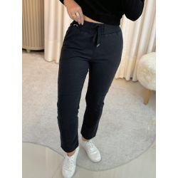 Calça De Moletom Com Cordão Biamar Preto - K11269 - KATI MODAS