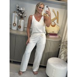 Conjunto Viscolinho Branco - K1003I - KATI MODAS