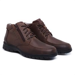 Bota Couro Masculino Ref.: 9600 Crasy Horse Café -... - Kauany Calçados