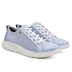 Tênis Feminino Ultra Leve Ref.: 1600 Azul Bebe - R... - Kauany Calçados