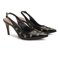 Slingback Floxglove Preto - Sapatoteca