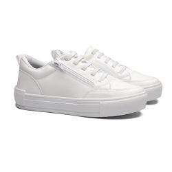Tênis Alva Zip – Branco Total - Sapatoteca