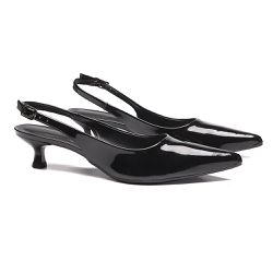 Slingback Brisa Chic Preto - Sapatoteca