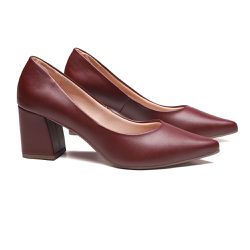 Scarpin Bloco Brisa Bordô/Magenta - Sapatoteca