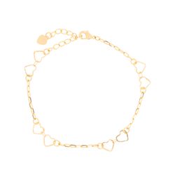 Pulseira Coração Vazado - KIJOI SEMIJOIAS FINAS