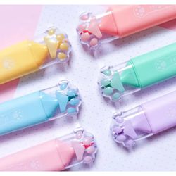 Marca texto unitários patinha neon e pastel - 8323... - Kitsune kawaii store