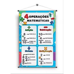 Banners Pedagogico Quatro Operações - PED/23 - KRadesivos 