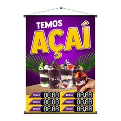 Banner Açaí Preços mod.1 - BAÇ7-03 - KRadesivos 