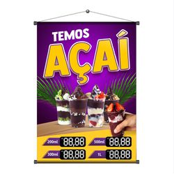 Banner Açaí Preços mod.1 - BAÇ7-04 - KRadesivos 