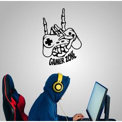 Adesivo parede Gamer zone esqueleto - 1540 - KRadesivos 