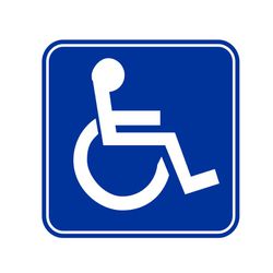 Adesivo cadeirante acessibilidade - ACA01 - KRadesivos 